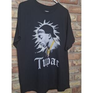 2Pac Tupac "Glory" Graphic Tee Black Hip Hop Rap Shirt Mens Sz XL